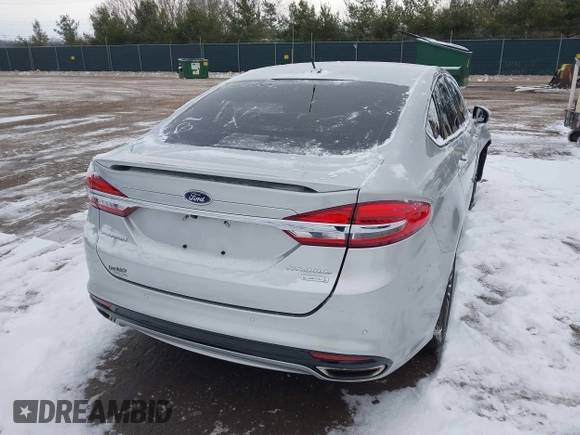 2017 Ford Fusion Titanium with VIN 3FA6P0K91HR117198, listed as a IAAI auction lot 41346552 with 76,951 mi miles. Bid and sale history available at carsss.com. Image 4.