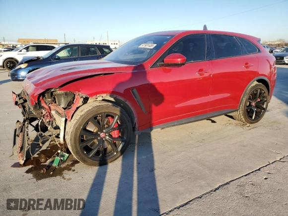 2020 Jaguar F-Pace SVR with VIN SADCZ2EE0LA631336, listed as a Copart auction lot 41931455 with 63,461 mi miles and Salvage Title. Bid and sale history available at DreamBid. Image 1.