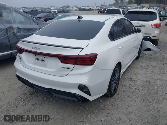 2022 Kia Forte GT-Line with VIN 3KPF54ADXNE489347, listed as a IAAI auction lot 41791921 with 36,301 mi miles and . Bid and sale history available at carsss.com. Image 4.