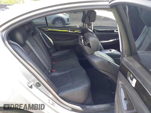 2013 Hyundai Genesis 3.8L with VIN KMHGC4DD1DU256345, listed as a IAAI auction lot 42187431 with 117,528 mi miles and . Bid and sale history available at DreamBid. Image 8.
