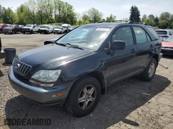 2002 Lexus RX 300 with VIN JTJGF10U620120584, listed as a Copart auction lot 58073225 with 163,391 mi miles and Clean title. Bid and sale history available at DreamBid. Image 1.