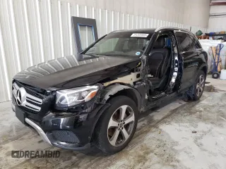 2018 Mercedes-Benz GLC with VIN WDC0G4JB3JV038825, listed as a Copart auction lot 51223355 with 113,022 mi miles and Salvage Title. Bid and sale history available at carsss.com. Image 1.