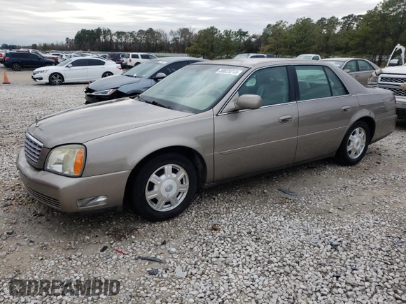 2003 Cadillac DeVille with VIN 1G6KD54Y03U206526, listed as a Copart auction lot 38023213 with 103,724 mi miles and Salvage Title. Bid and sale history available at carsss.com. Image 1.