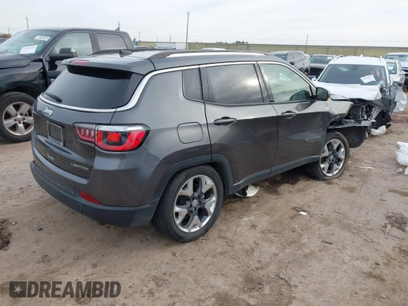 2019 Jeep Compass Limited with VIN 3C4NJCCBXKT676205, listed as a IAAI auction lot 41328757 with 83,446 mi miles. Bid and sale history available at carsss.com. Image 4.