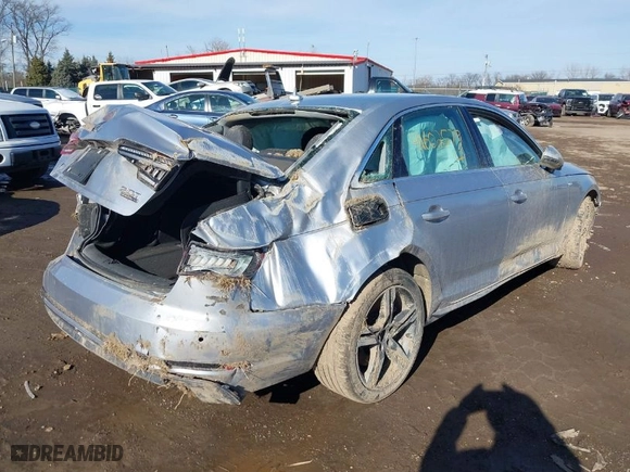 2018 Audi A4 Premium Plus with VIN WAUENAF44JA072366, listed as a IAAI auction lot 41602579 with 1 mi miles. Bid and sale history available at carsss.com. Image 4.
