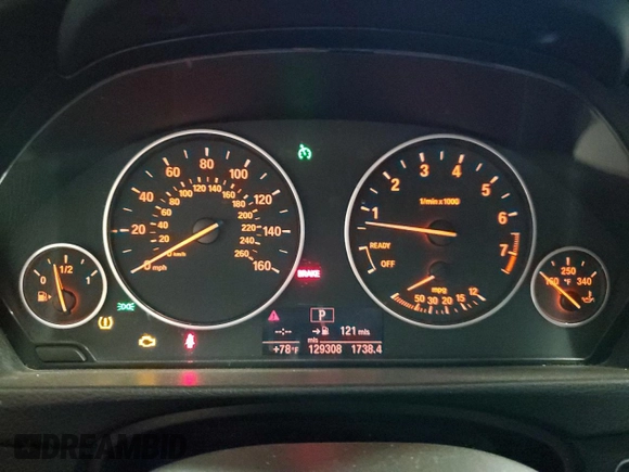 2013 BMW 3 Series 320i with VIN WBA3B1C5XDK130167, listed as a Copart auction lot 60518965 with 129,308 mi miles and Salvage title. Bid and sale history available at DreamBid. Image 9.