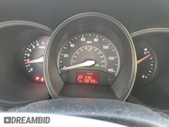 2013 Kia Rio LX with VIN KNADM5A38D6232986, listed as a Copart auction lot 50928325 with 68,799 mi miles and Salvage Title. Bid and sale history available at DreamBid. Image 9.