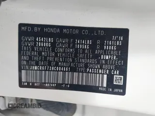 2017 Honda Accord Touring with VIN JHMCR6F73HC004661, listed as a IAAI auction lot 40806581 with 111,692 mi miles and . Bid and sale history available at DreamBid. Image 9.