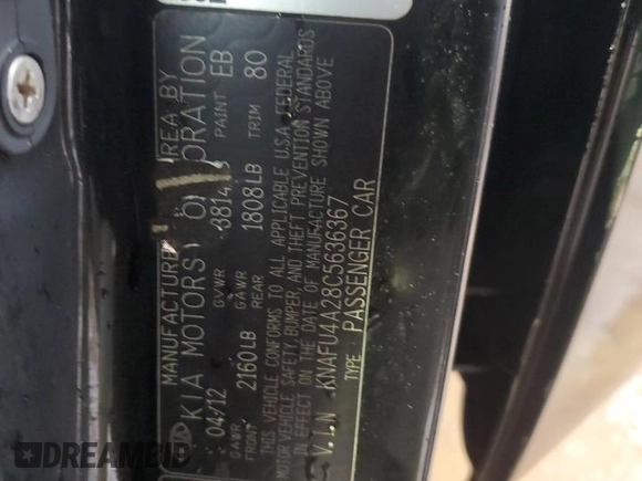 2012 Kia Forte EX with VIN KNAFU4A28C5636367, listed as a Copart auction lot 44950495 with 241,244 mi miles and Salvage Title. Bid and sale history available at carsss.com. Image 15.