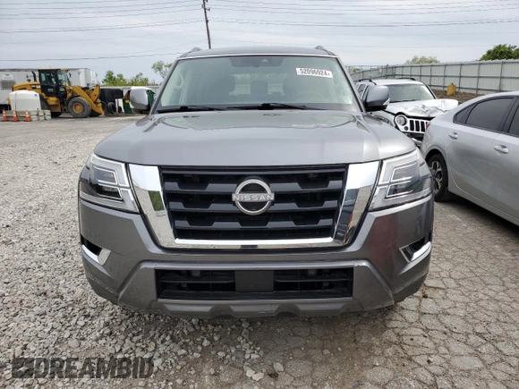 2022 Nissan Armada SV with VIN JN8AY2AD2N9678377, listed as a Copart auction lot 52096924 with 29,361 mi miles and Salvage Title. Bid and sale history available at carsss.com. Image 5.