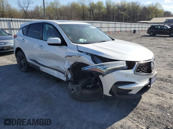 2021 Acura RDX w/A-Spec Package with VIN 5J8TC2H60ML031795, listed as a Copart auction lot 52299185 with 81,351 mi miles and Salvage Title. Bid and sale history available at DreamBid. Image 4.