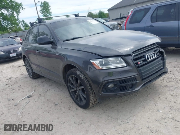 2017 Audi SQ5 Prestige z VIN WA1VCAFPXHA054672, wystawiony jako IAAI lot #42239501 z przebiegiem 119 781 mil mil oraz . Historia ofert i sprzedaży dostępna na DreamBid. Obrazek 1.