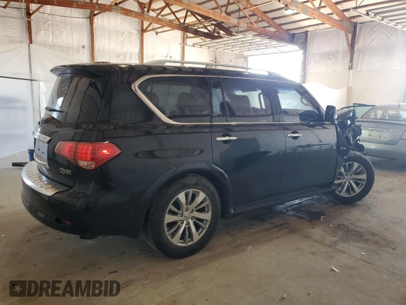2016 Infiniti QX80 Limited with VIN JN8AZ2NE6G9123242, listed as a Copart auction lot 56198345 with 114,478 mi miles and Salvage title. Bid and sale history available at DreamBid. Image 3.