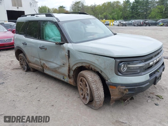 2021 Ford Bronco Sport Big Bend with VIN 3FMCR9B67MRA27318, listed as a IAAI auction lot 42268922 with 87,760 mi miles and . Bid and sale history available at DreamBid. Image 1.