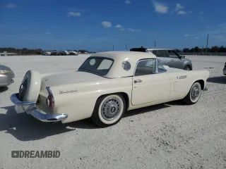 1956 Ford Thunderbird with VIN P6FH266640, listed as a Copart auction lot 76715884 with 12,494 mi miles and Salvage Title. Bid and sale history available at DreamBid. Image 3.
