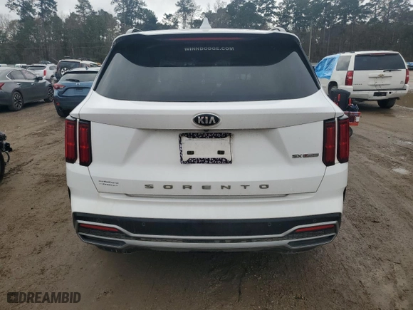 2021 Kia Sorento SX with VIN 5XYRK4LF5MG023668, listed as a Copart auction lot 42235035 with 124,356 mi miles and Salvage Title. Bid and sale history available at carsss.com. Image 6.