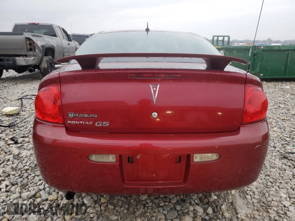 2009 Pontiac G5 with VIN 1G2AS18H697120442, listed as a Copart auction lot 86621454 with Not Provided miles and Salvage Title. Bid and sale history available at carsss.com. Image 6.