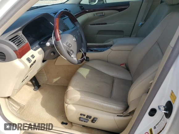 2007 Lexus LS 460 with VIN JTHBL46F375047120, listed as a Copart auction lot 54989575 with 162,926 mi miles and Salvage Title. Bid and sale history available at DreamBid. Image 7.