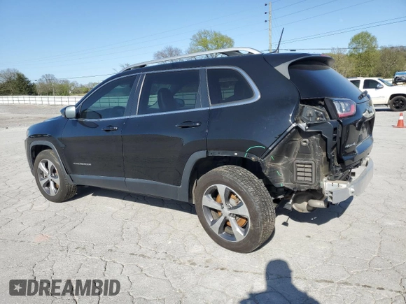 2019 Jeep Cherokee Limited with VIN 1C4PJMDX0KD197631, listed as a Copart auction lot 52078845 with 86,281 mi miles and Salvage title. Bid and sale history available at DreamBid. Image 2.