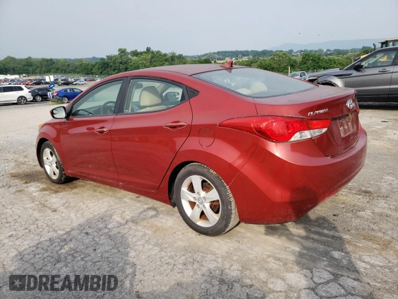2011 Hyundai Elantra GLS with VIN KMHDH4AE1BU098653, listed as a Copart auction lot 61026235 with 142,046 mi miles and Clean title. Bid and sale history available at DreamBid. Image 2.