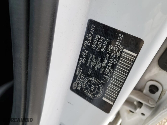 2022 Hyundai Elantra Hybrid Limited with VIN KMHLN4AJ3NU018193, listed as a Copart auction lot 52700695 with 43,735 mi miles and Salvage Title. Bid and sale history available at carsss.com. Image 12.
