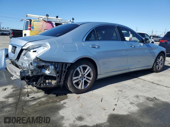 2018 Mercedes-Benz S 450 with VIN WDDUG6GB4JA407506, listed as a Copart auction lot 48018575 with 76,049 mi miles and Salvage Title. Bid and sale history available at carsss.com. Image 3.