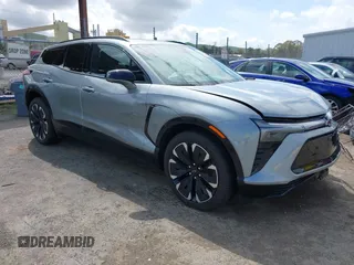 2024 Chevrolet Blazer EV eAWD RS z VIN 3GNKDCRJ2RS232834, wystawiony jako IAAI lot #41919885 z przebiegiem 842 mil mil oraz . Historia ofert i sprzedaży dostępna na DreamBid. Obrazek 1.