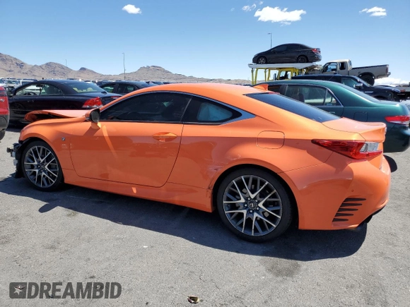 2015 Lexus RC 350 F Sport with VIN JTHHE5BC0F5002916, listed as a Copart auction lot 56970845 with 171,349 mi miles and Salvage title. Bid and sale history available at DreamBid. Image 2.