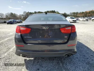 2015 Kia Optima LX with VIN 5XXGM4A71FG456344, listed as a Copart auction lot 47100075 with 143,327 mi miles and Salvage Title. Bid and sale history available at carsss.com. Image 6.