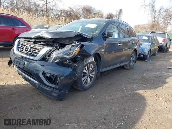 2017 Nissan Pathfinder SV with VIN 5N1DR2MM1HC609460, listed as a IAAI auction lot 41184113 with 1 mi miles. Bid and sale history available at carsss.com. Image 17.