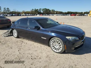 2010 BMW 7 Series 750Li with VIN WBAKB8C58ACY63182, listed as a Copart auction lot 87037964 with 83,484 mi miles and Salvage title. Bid and sale history available at DreamBid. Image 4.