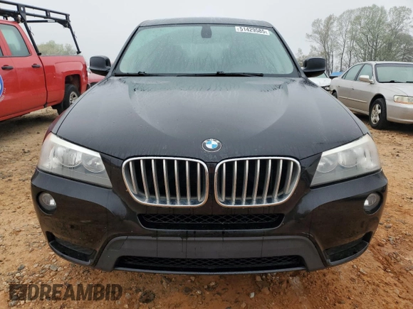 2012 BMW X3 28i with VIN 5UXWX5C57CL719631, listed as a Copart auction lot 51429585 with 196,283 mi miles and Salvage Title. Bid and sale history available at DreamBid. Image 5.