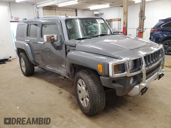 2008 Hummer H3 SUV with VIN 5GTEN13E488154656, listed as a Copart auction lot 76597614 with 189,629 mi miles and Salvage Title. Bid and sale history available at carsss.com. Image 4.