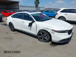 2023 Honda Accord Sport with VIN 1HGCY2F50PA032697, listed as a IAAI auction lot 41904052 with 25,542 mi miles and . Bid and sale history available at DreamBid. Image 1.