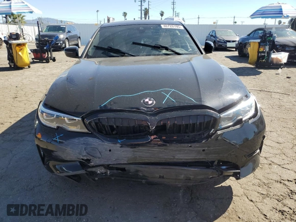 2021 BMW 3 Series 330i with VIN 3MW5R1J05M8B76650, listed as a Copart auction lot 46720195 with 41,414 mi miles and Salvage Title. Bid and sale history available at carsss.com. Image 5.
