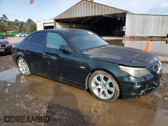 2005 BMW 5 Series 545i with VIN WBANB33545B089511, listed as a Copart auction lot 86564854 with Not Provided miles and Salvage Title. Bid and sale history available at carsss.com. Image 4.