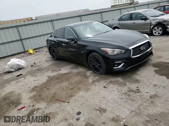 2018 Infiniti Q50 Luxe with VIN JN1EV7AP3JM357617, listed as a Copart auction lot 54531715 with 103,373 mi miles and Salvage title. Bid and sale history available at DreamBid. Image 13.