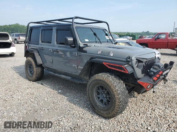 2018 Jeep Wrangler Unlimited Sport S with VIN 1C4HJXDG0JW281103, listed as a Copart auction lot 60400565 with 112,485 mi miles and Salvage title. Bid and sale history available at DreamBid. Image 4.