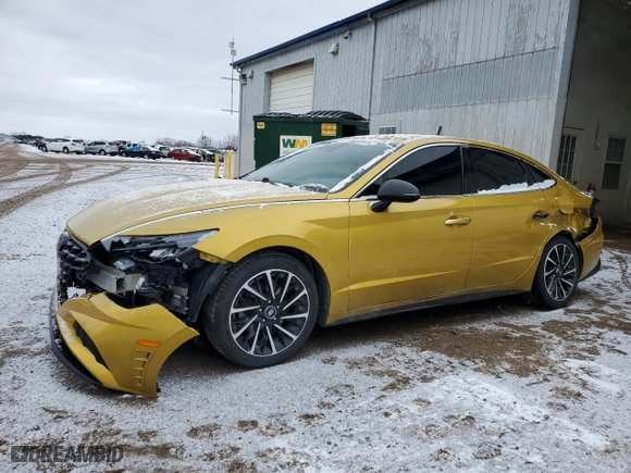 2020 Hyundai Sonata SEL Plus with VIN 5NPEJ4J29LH015663, listed as a Copart auction lot 41431945 with 91,065 mi miles and Non Repairable. Bid and sale history available at carsss.com. Image 1.