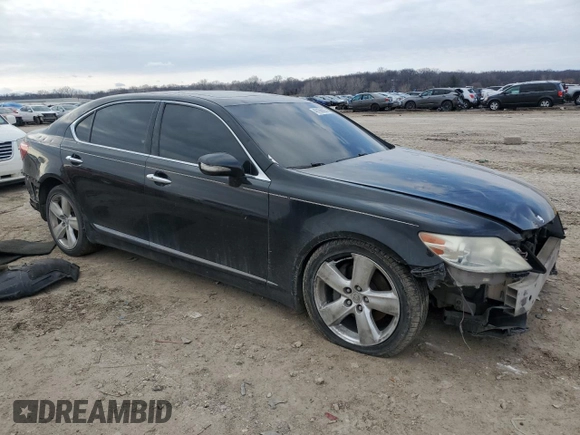 2012 Lexus LS 460 L with VIN JTHGL5EF8C5044754, listed as a Copart auction lot 48166625 with Not provided miles and Salvage title. Bid and sale history available at DreamBid. Image 4.