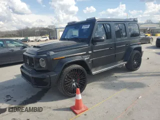 2020 Mercedes-Benz G AMG G 63 with VIN W1NYC7HJ1LX342724, listed as a Copart auction lot 49154495 with 8,141 mi miles and Salvage Title. Bid and sale history available at carsss.com. Image 1.