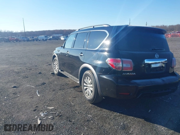 2017 Nissan Armada SV with VIN JN8AY2NC6H9509081, listed as a IAAI auction lot 40997264 with 114,264 mi miles. Bid and sale history available at carsss.com. Image 3.