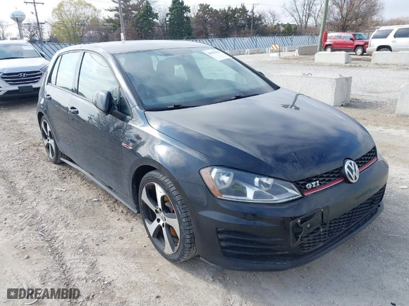 2016 Volkswagen Golf GTI S with VIN 3VW5T7AU4GM055174, listed as a IAAI auction lot 41995421 with 142,034 mi miles. Bid and sale history available at carsss.com. Image 1.