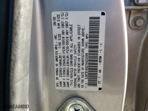 2007 Acura RDX with VIN 5J8TB18207A002596, listed as a Copart auction lot 50256395 with 143,161 mi miles and Salvage Title. Bid and sale history available at carsss.com. Image 13.