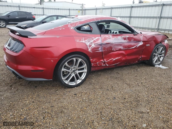 2019 Ford Mustang GT with VIN 1FA6P8CF0K5143045, listed as a Copart auction lot 89377335 with NaN miles and Salvage Title. Bid and sale history available at carsss.com. Image 3.