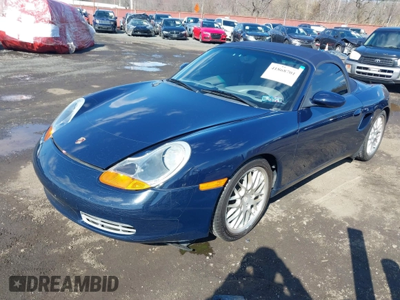 2001 Porsche Boxster z VIN WP0CA29861S620159, wystawiony jako IAAI lot #41868701 z przebiegiem 38 776 mil mil oraz . Historia ofert i sprzedaży dostępna na DreamBid. Obrazek 2.