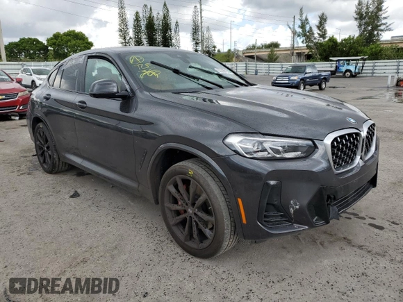 2022 BMW X4 xDrive30i with VIN 5UX33DT04N9K26566, listed as a Copart auction lot 53396153 with 17,595 mi miles. Bid and sale history available at carsss.com. Image 4.