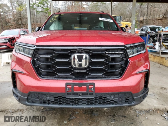 2025 Honda Pilot Black Edition with VIN 5FNYG1H91SB029776, listed as a Copart auction lot 44060215 with 9,720 mi miles and Salvage Title. Bid and sale history available at carsss.com. Image 5.