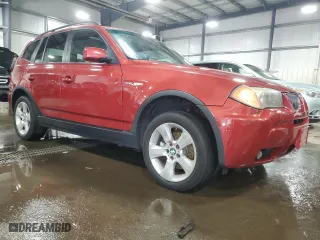 2006 BMW X3 3.0i with VIN WBXPA93456WG88068, listed as a Copart auction lot 50533725 with 137,830 mi miles and Salvage Title. Bid and sale history available at carsss.com. Image 4.