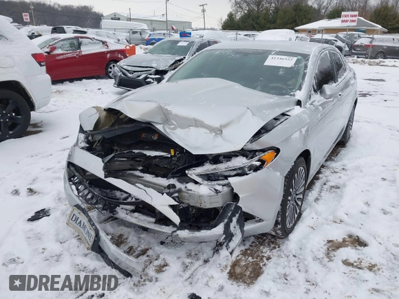 2017 Ford Fusion Titanium with VIN 3FA6P0K91HR117198, listed as a IAAI auction lot 41346552 with 76,951 mi miles. Bid and sale history available at carsss.com. Image 6.